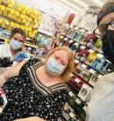 Coconut Times Brenda at CVS with Kasey Briggs getting our vaccination. Oh happy day! photo by Kasey